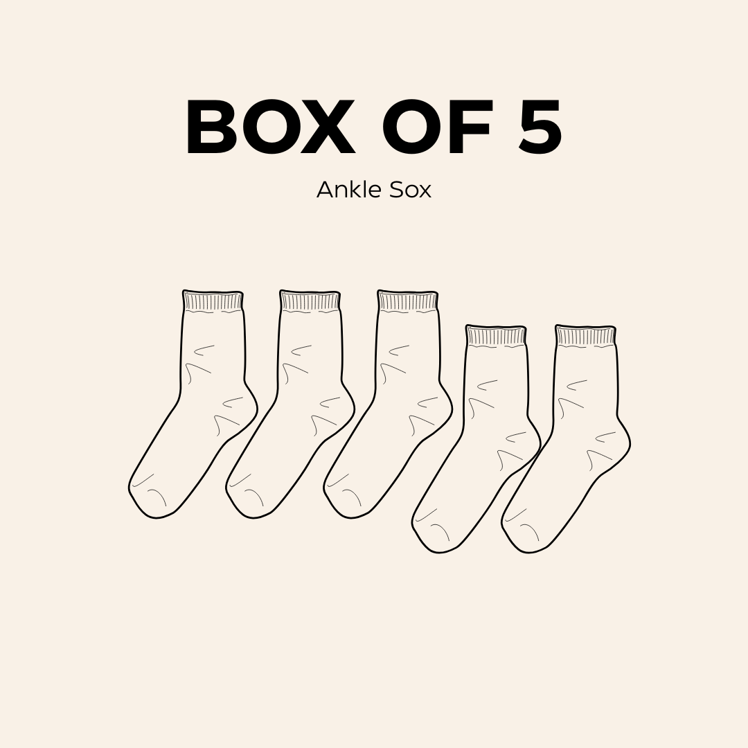 Box of 5 Ankle Sox